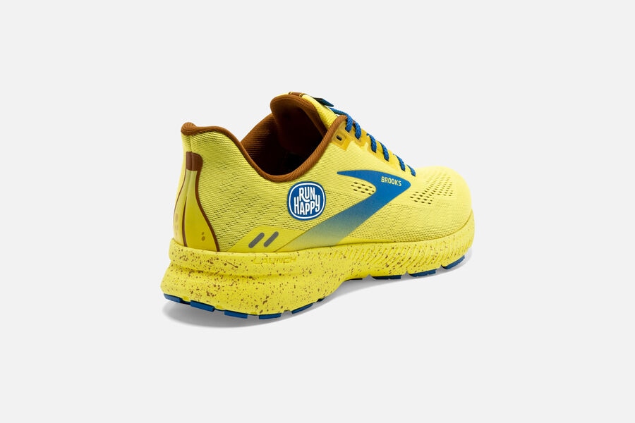 Brooks Running Shoes Womens Yellow/Blue - Launch 8 Road - 0876-PDBYT